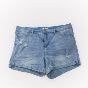 Rue21 Light Blue Distressed Jean Shorts